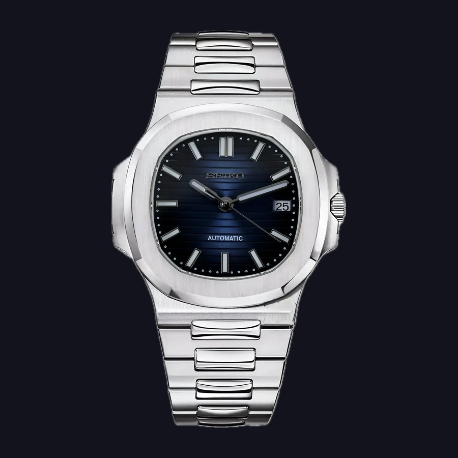 Seiko Nautilus Mod Watch – Navy Blue Dial Automatic 41mm