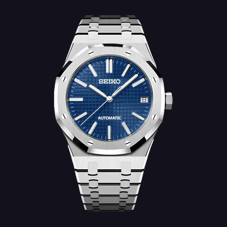 Seiko Royal Oak Mod Watch – Navy Blue Dial Automatic 41mm