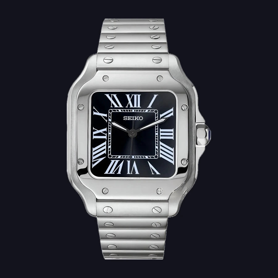 Seiko Santos Mod Watch – Black Dial Automatic 38mm