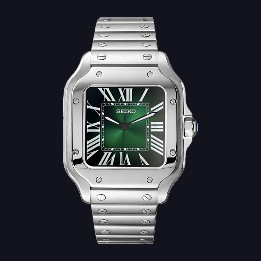 Seiko Santos Mod Watch – Emerald Green Dial Automatic 38mm