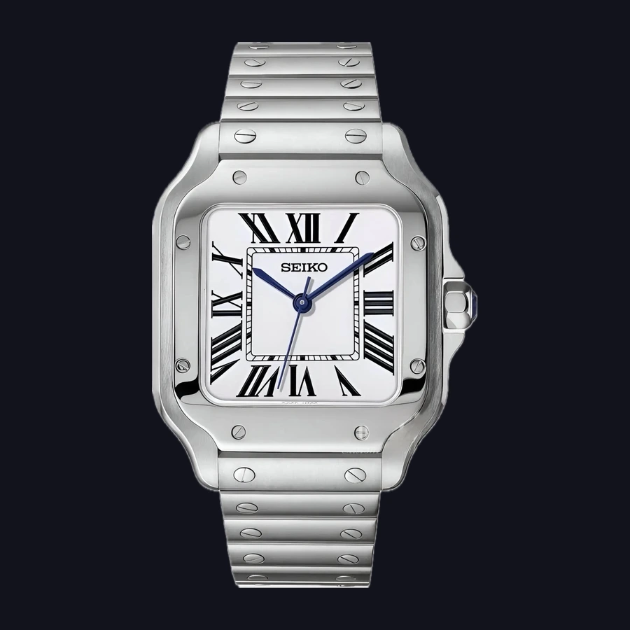 Seiko Santos Mod Watch – White Dial Automatic 38mm